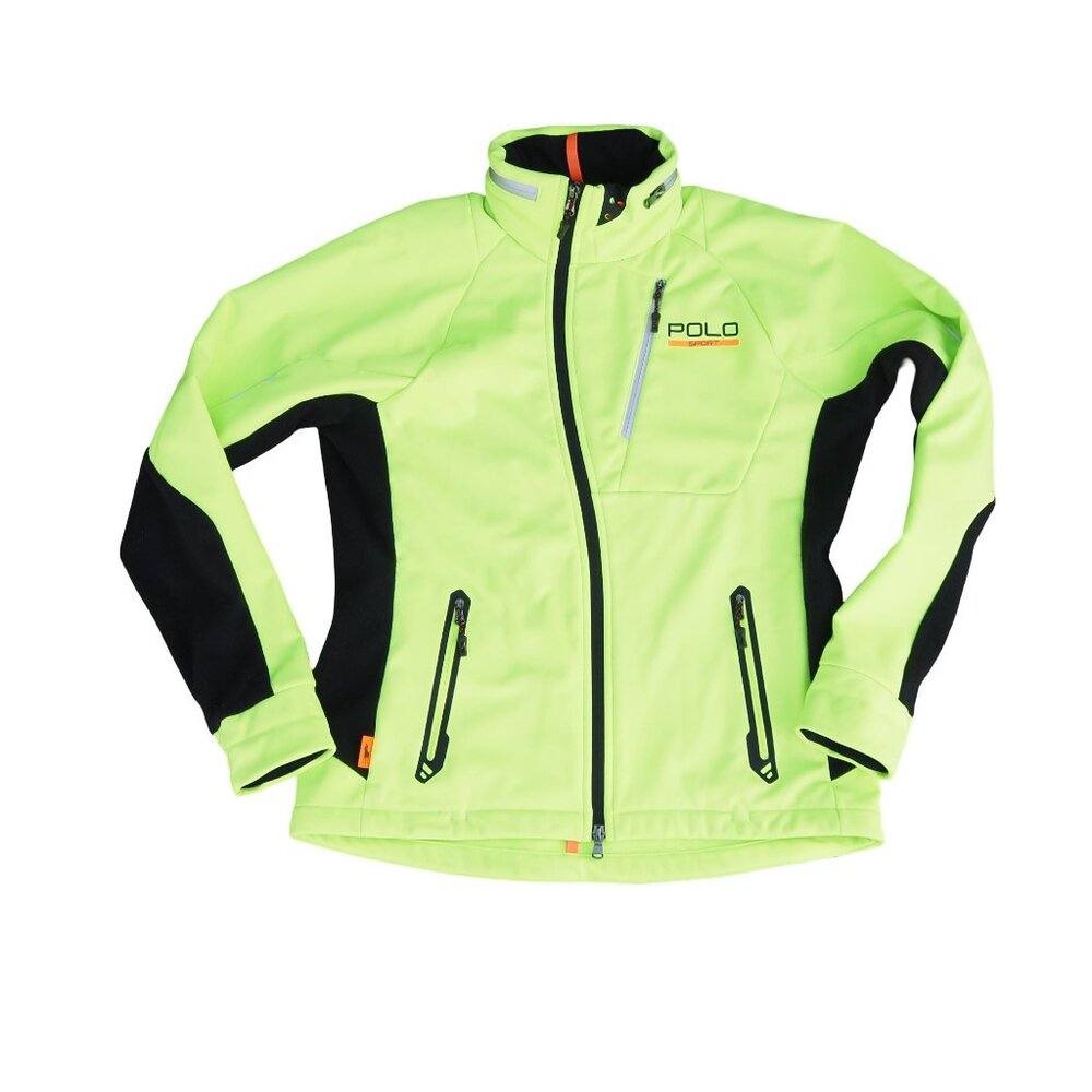 Polo Sport Ralph Lauren Full Zip Performance Jacket Women's M Neon Yellow Black